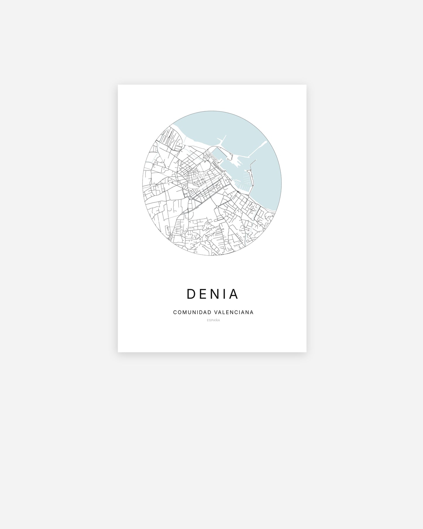 Affiche Denia – Plan minimaliste