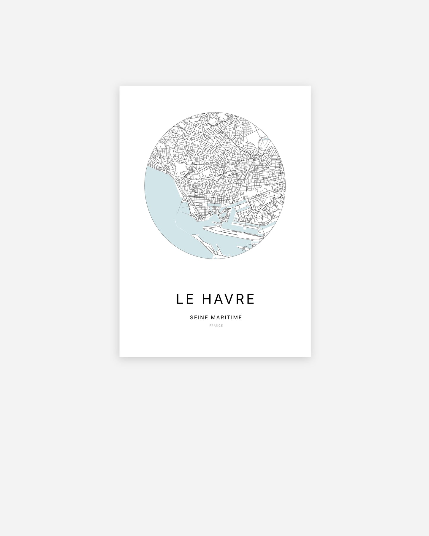 Affiche minimaliste de Le Havre – poster de ville