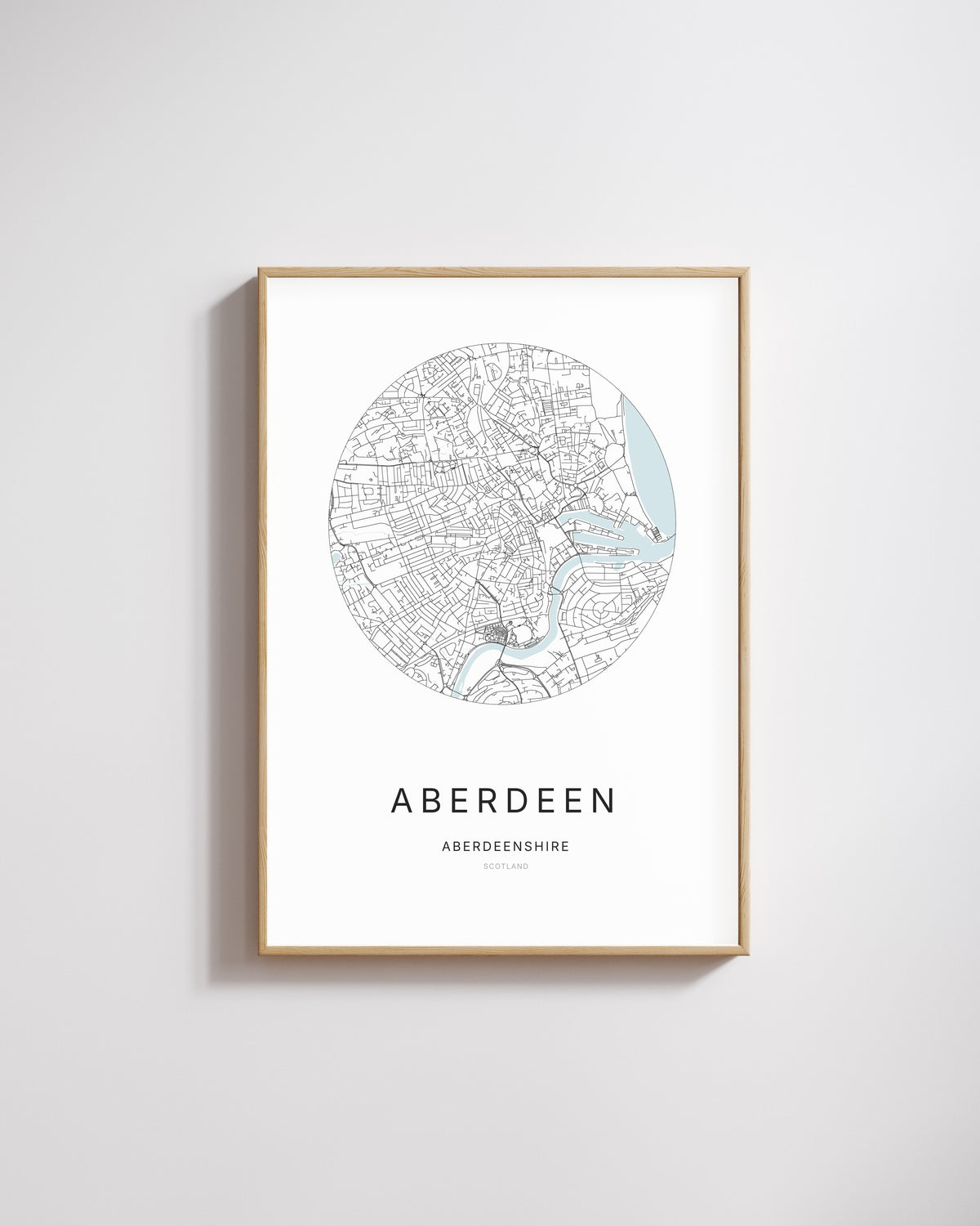 Poster représentant le plan de la ville de Aberdeen.