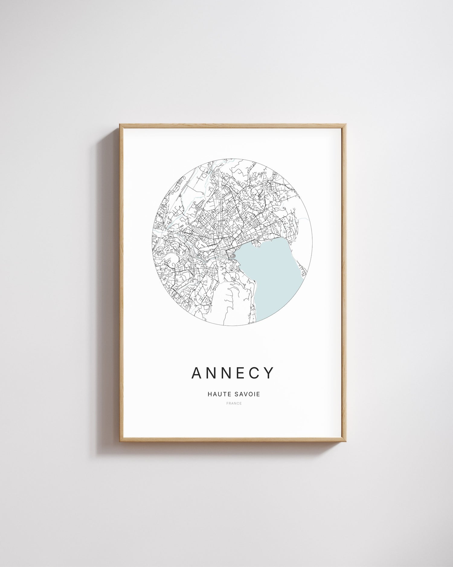 Affiche minimaliste de Annecy – plan de ville