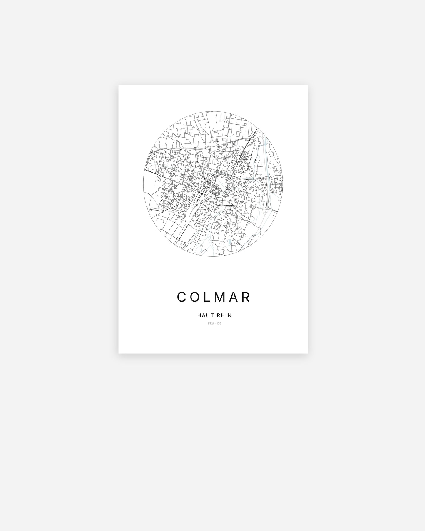 Affiche Colmar – Plan minimaliste