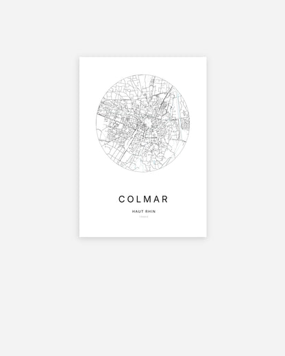 Affiche Colmar – Plan minimaliste