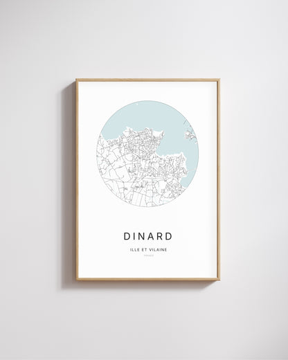 Affiche minimaliste de Dinard – plan de ville