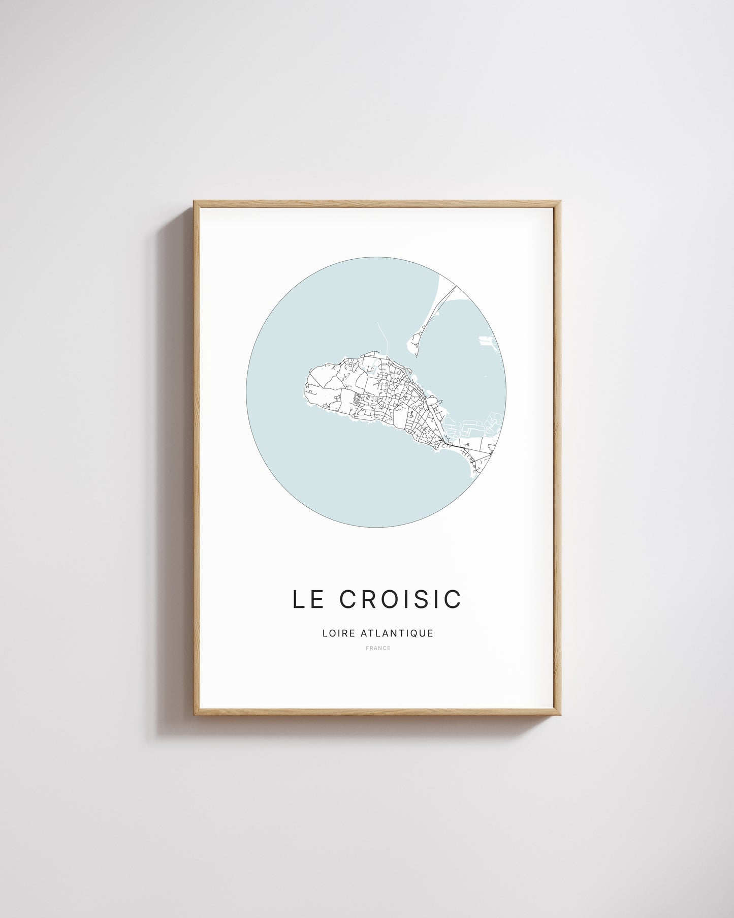Affiche minimaliste du Croisic – plan de ville.