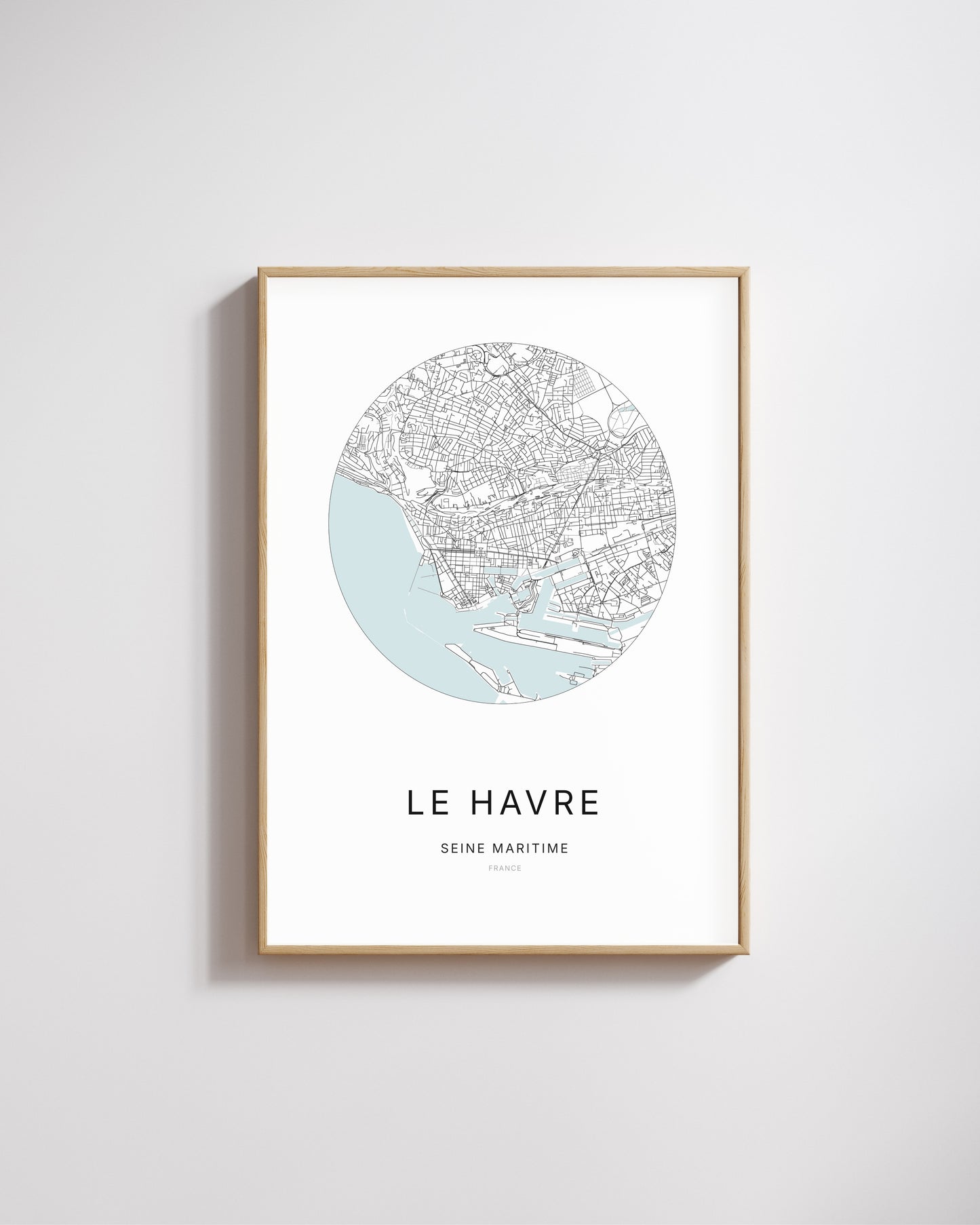 Affiche minimaliste de Le Havre – plan de ville
