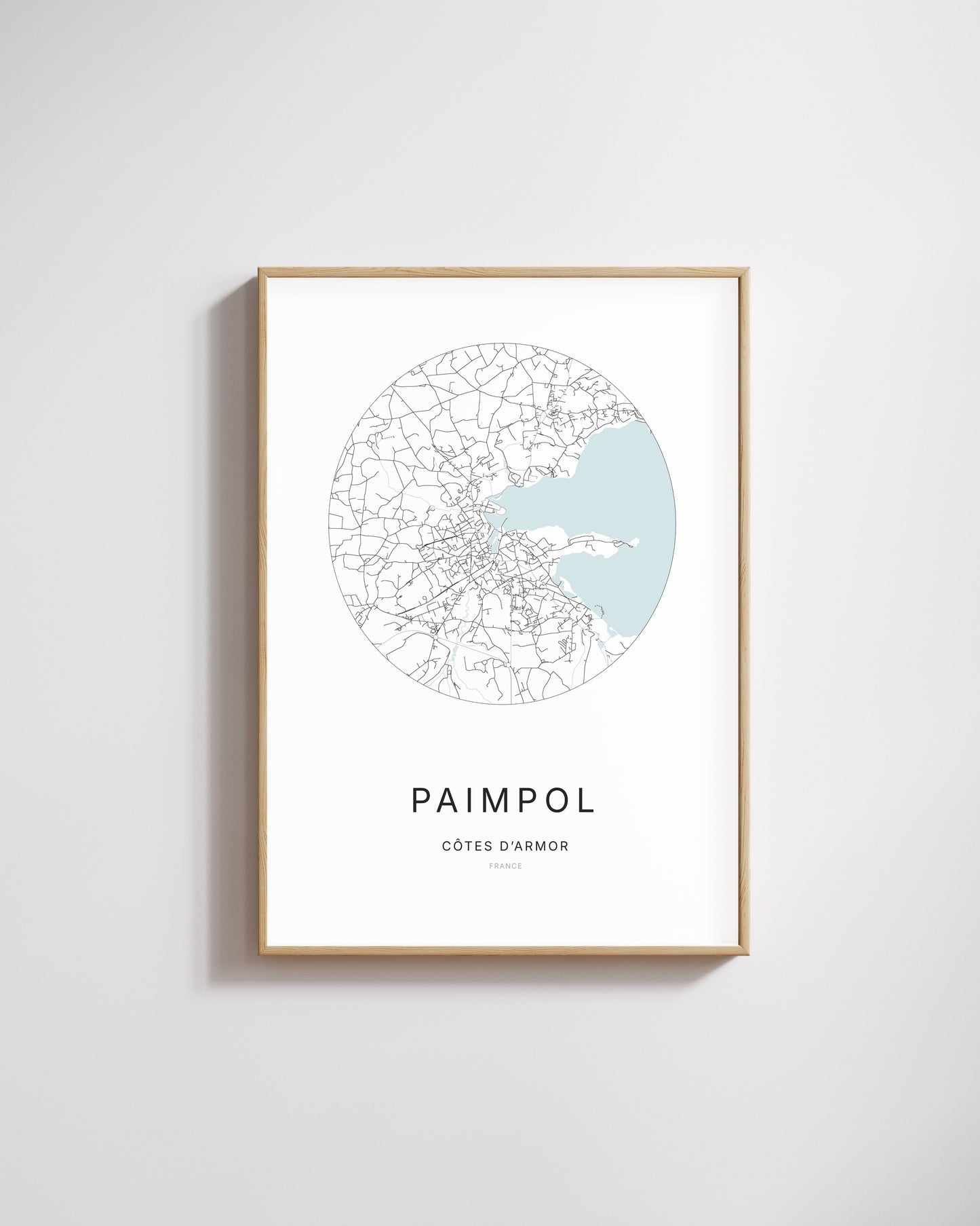 Affiche minimaliste de Paimpol – plan de ville.