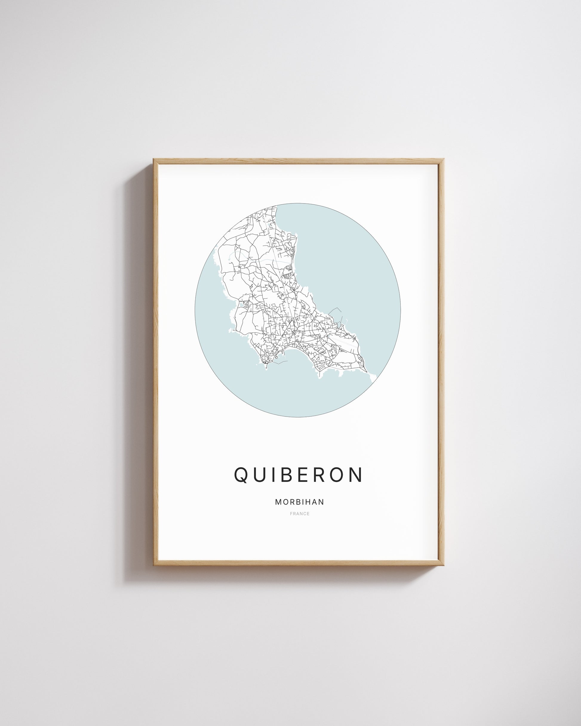 Affiche minimaliste de Quiberon – plan de ville.