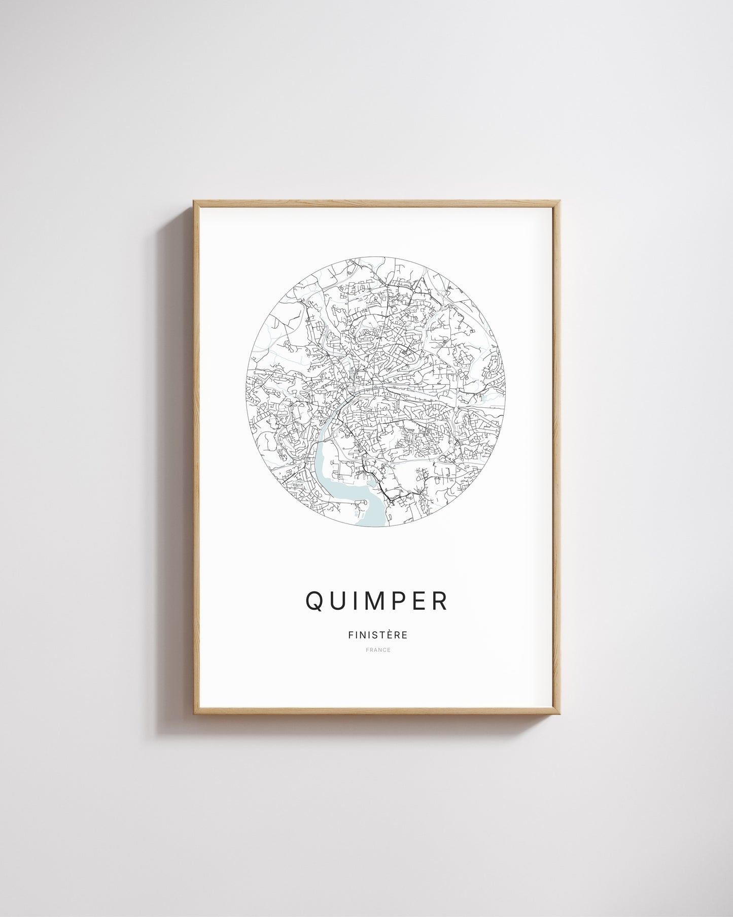 Affiche minimaliste de Quimper – plan de ville