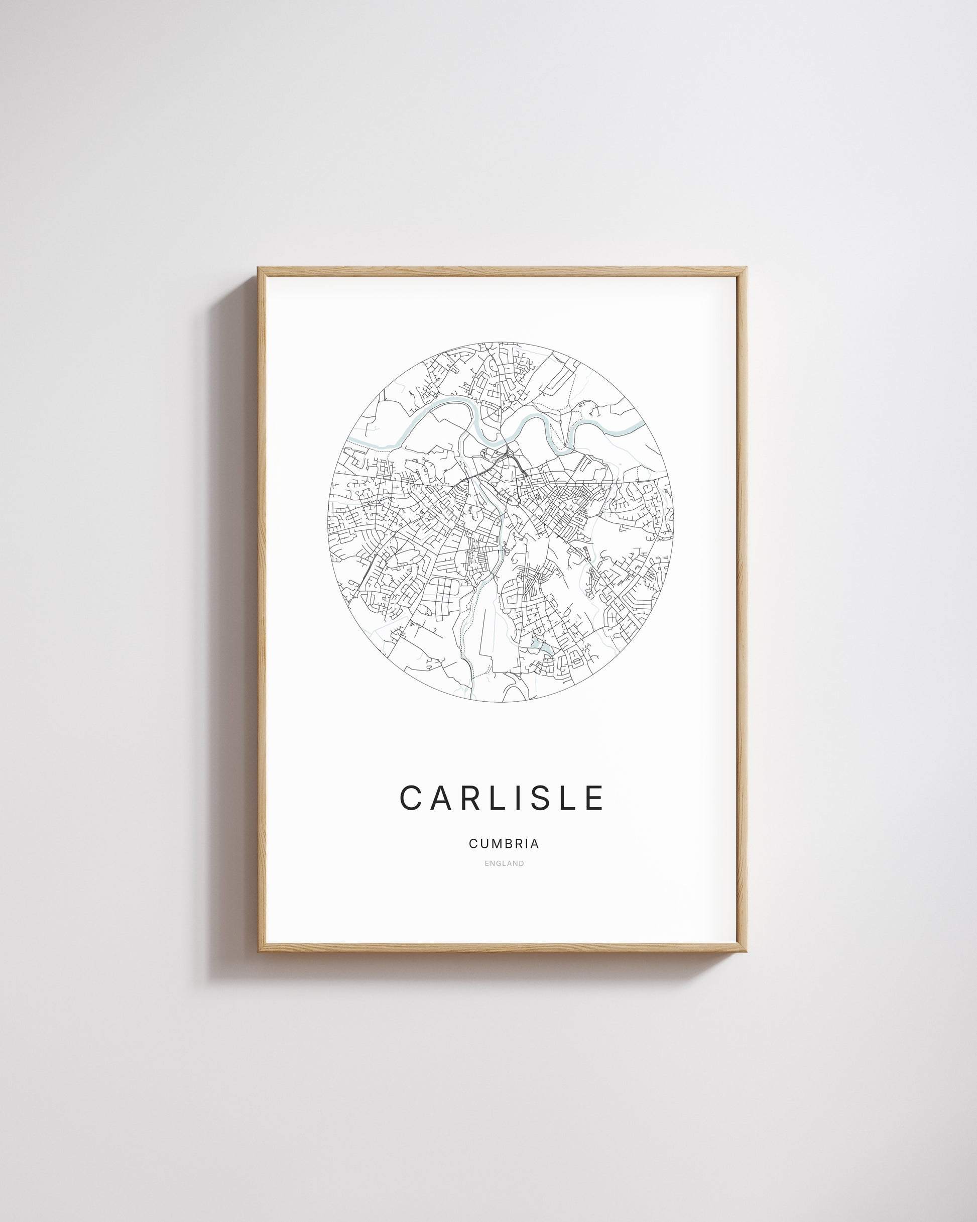 Poster représentant le plan de la ville de Carlisle.