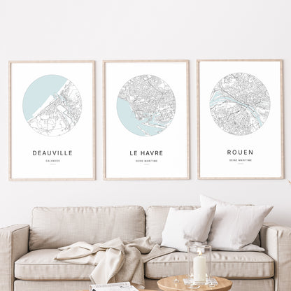 Affiche Le Havre – Plan minimaliste