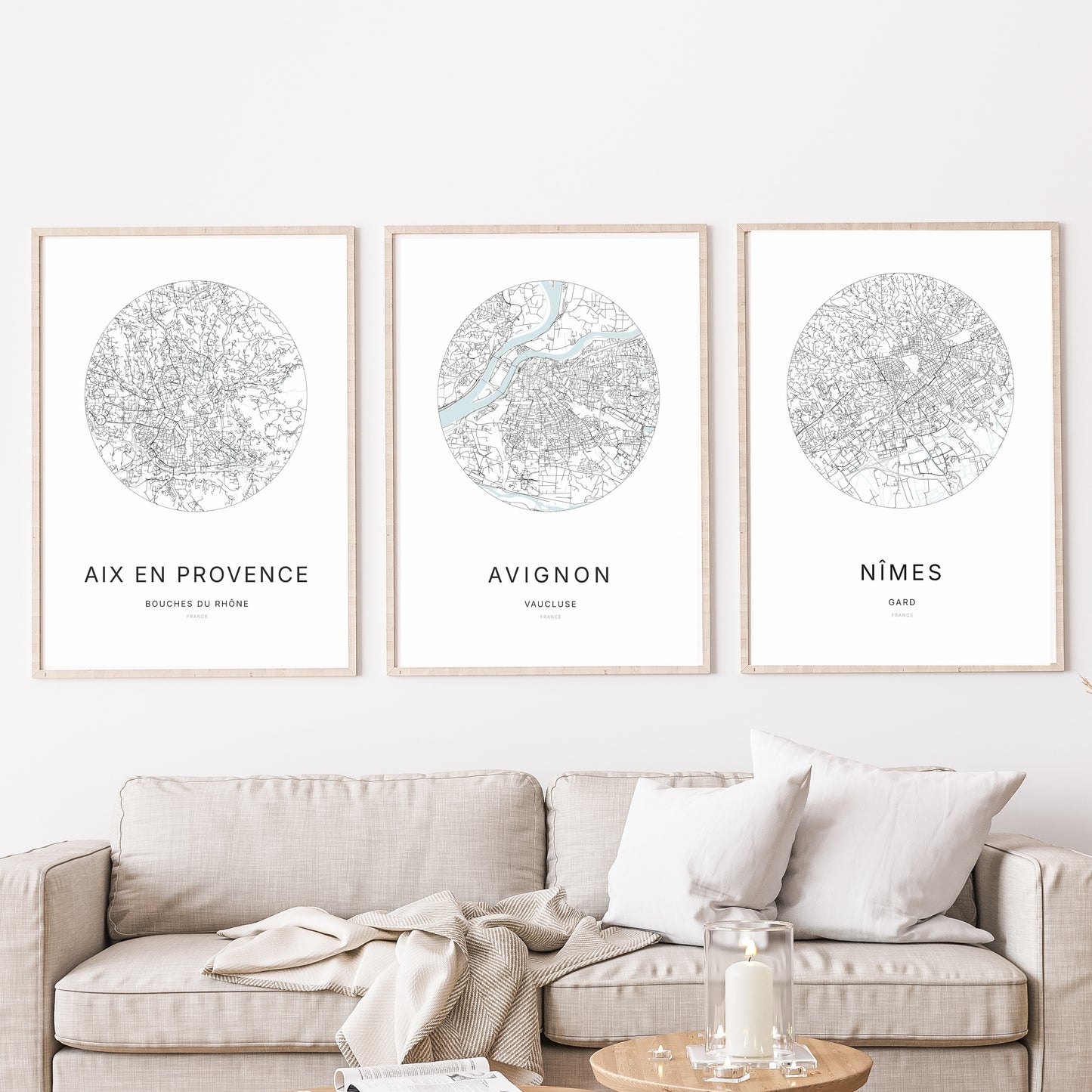 Affiche Avignon – Plan minimaliste