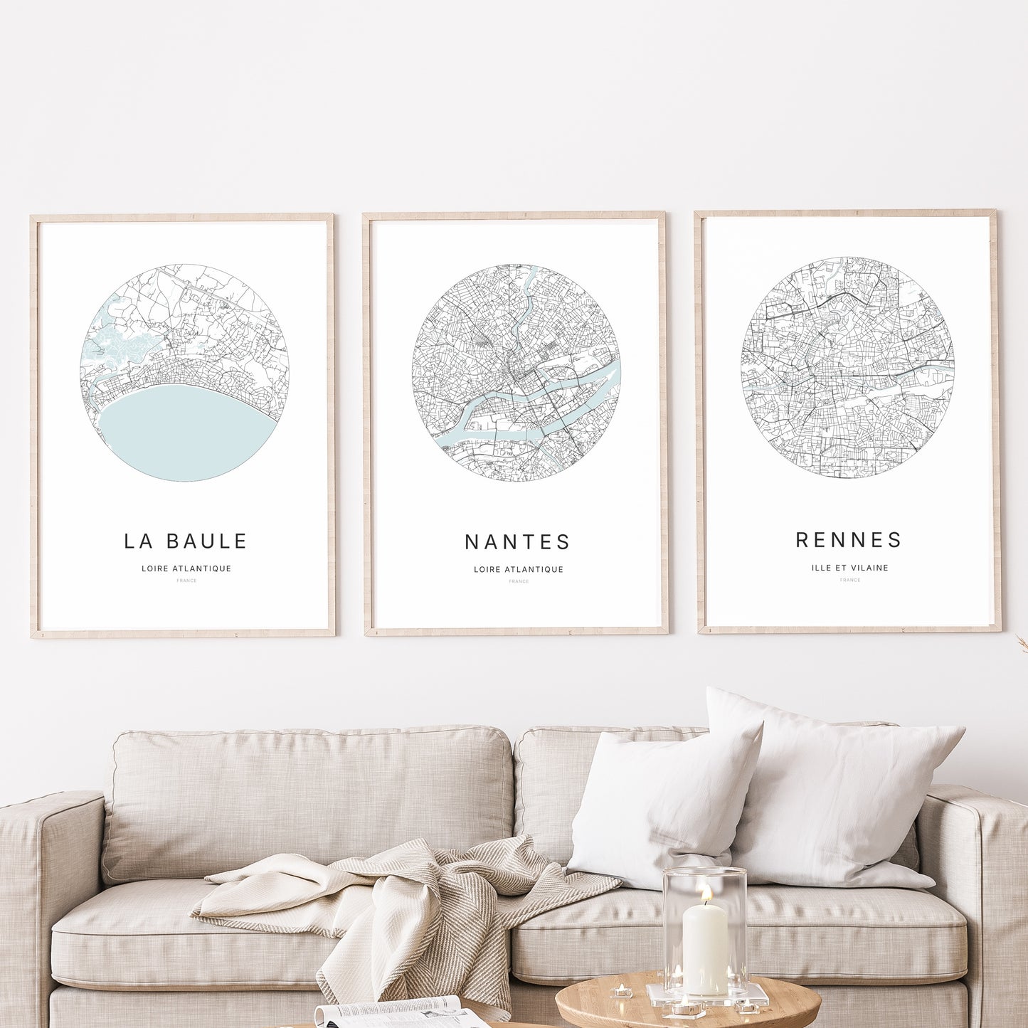 Affiche Nantes – Plan minimaliste