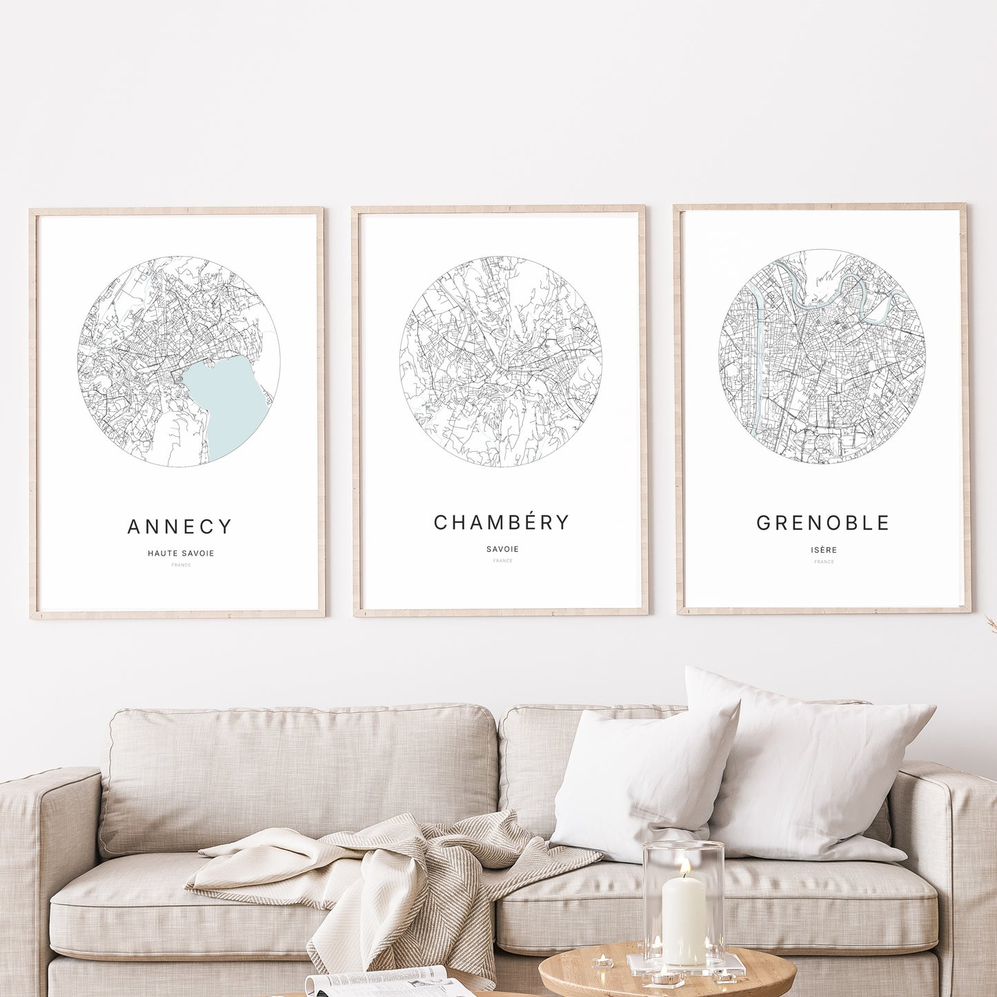Affiche Chambéry – Plan minimaliste
