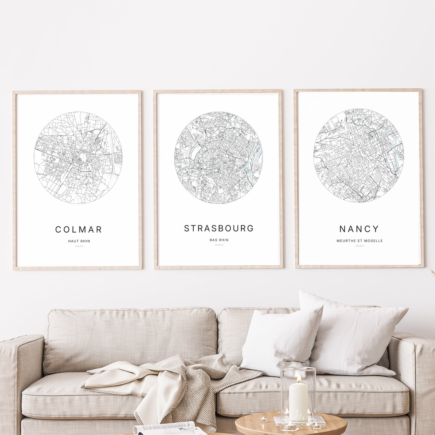 Affiche Strasbourg – Plan minimaliste
