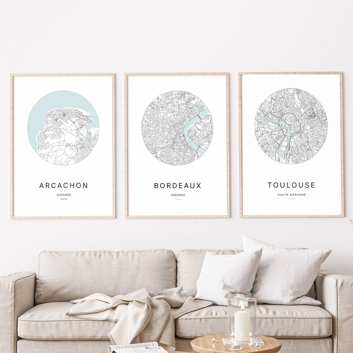 Bordeaux Map Print – Minimalist City Map