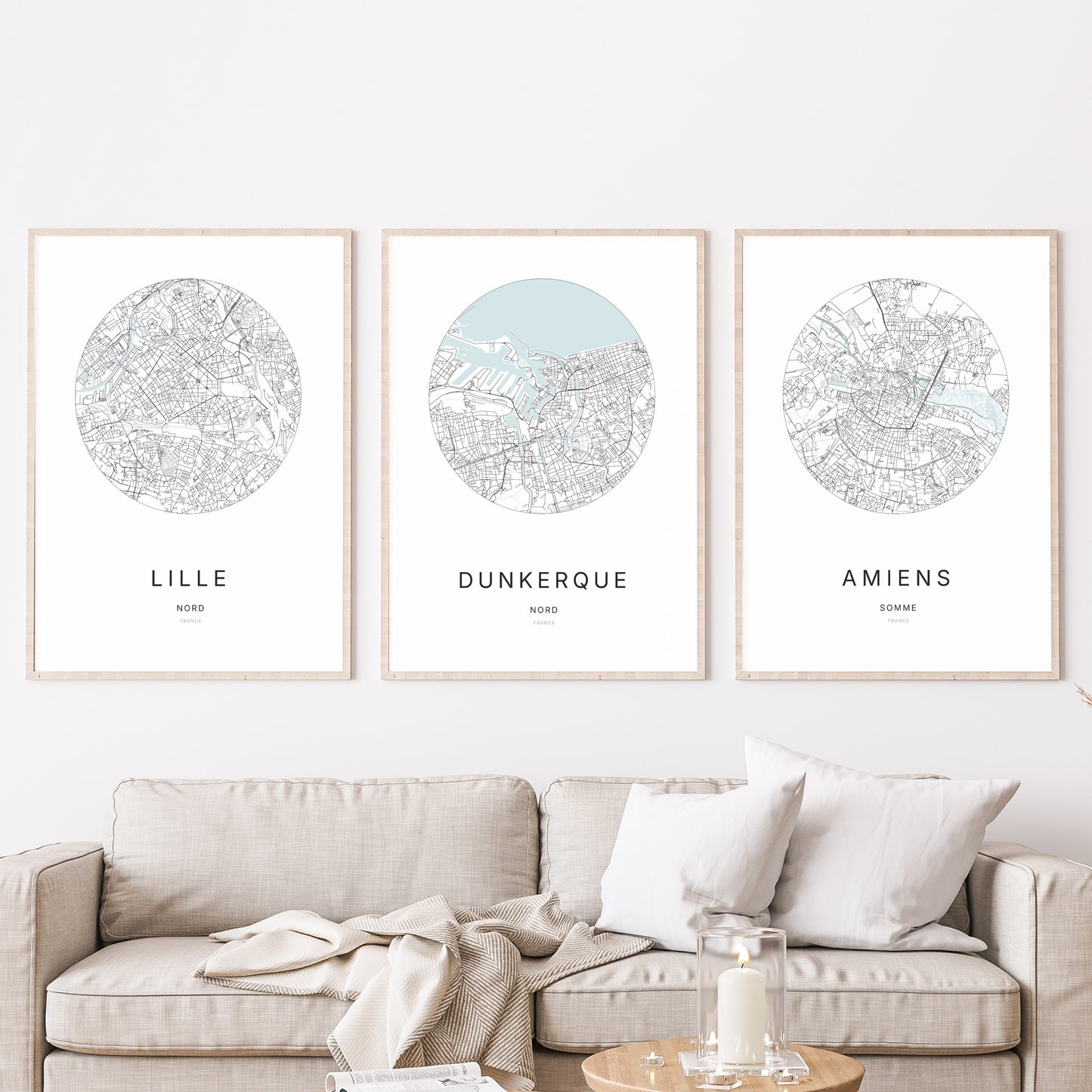 Affiche Dunkerque – Plan minimaliste