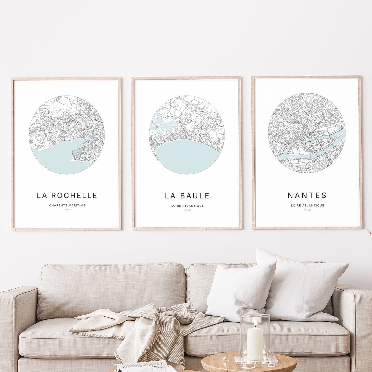 Affiche La Baule – Plan minimaliste