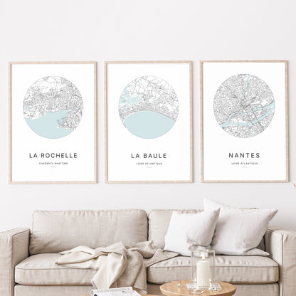 Affiche La Baule – Plan minimaliste