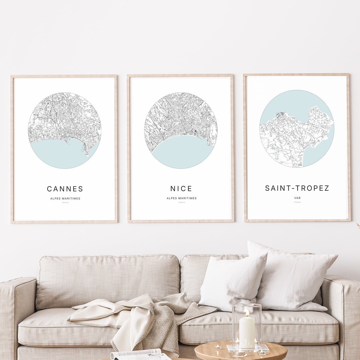 Affiche Nice – Plan minimaliste