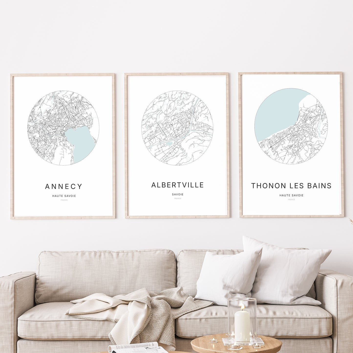 Affiche Albertville – Plan minimaliste
