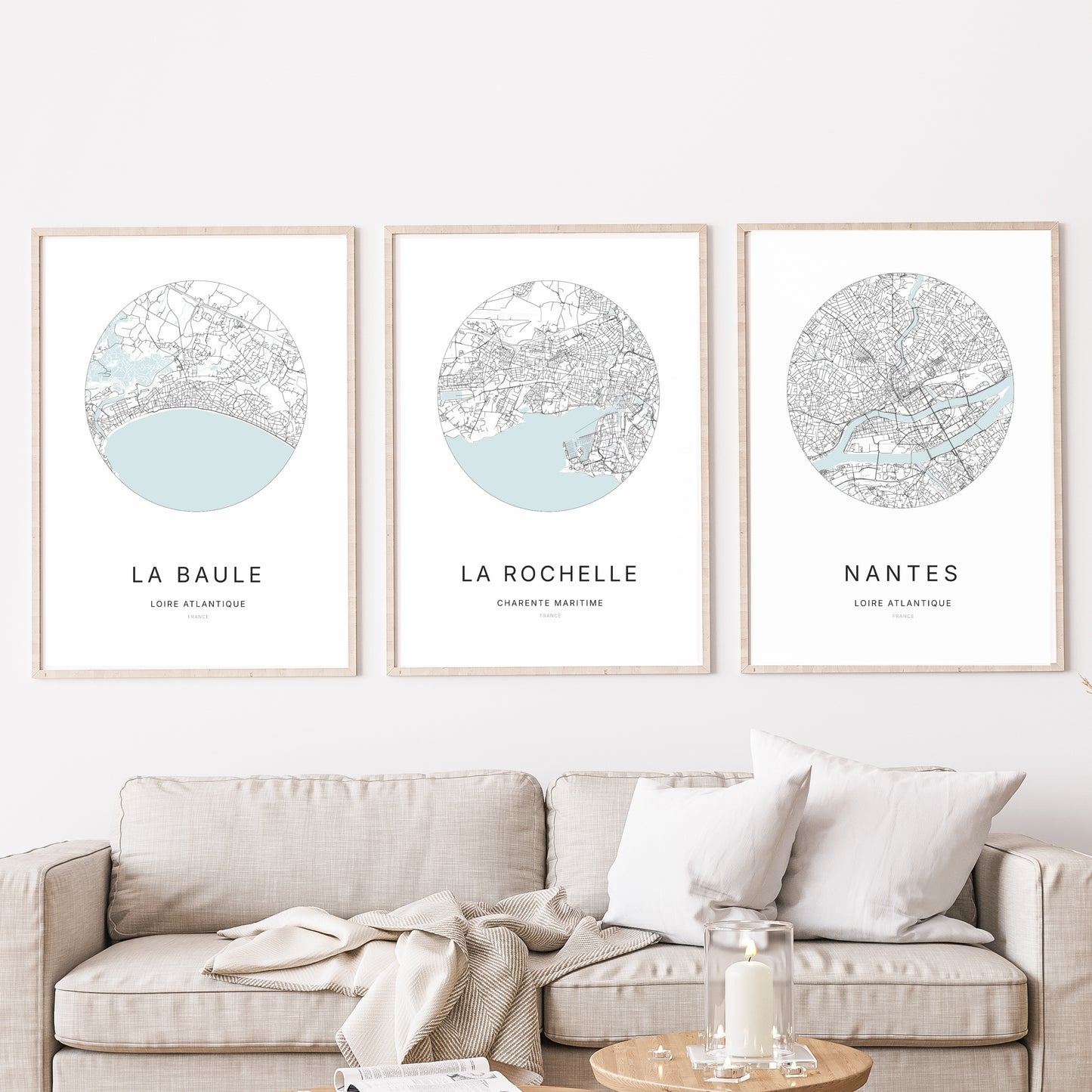 Affiche La Rochelle – Plan minimaliste