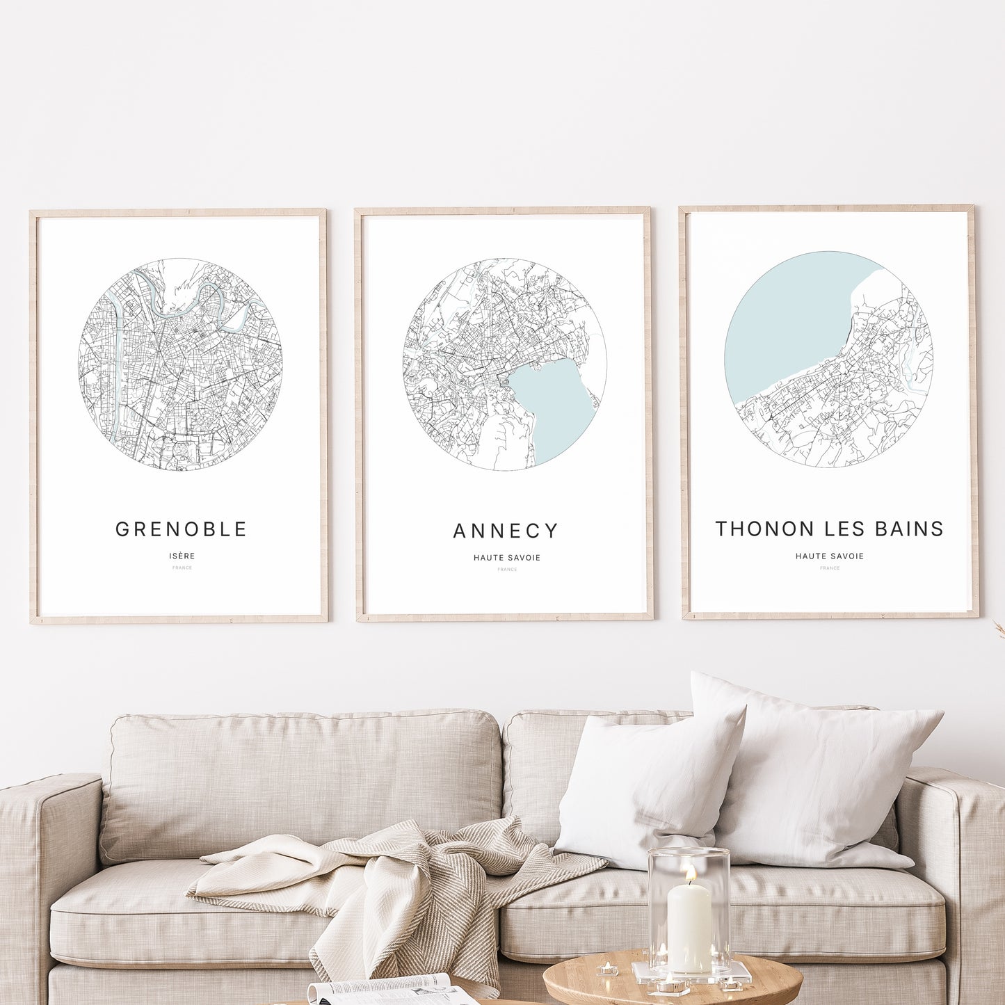 Affiche Annecy – Plan minimaliste