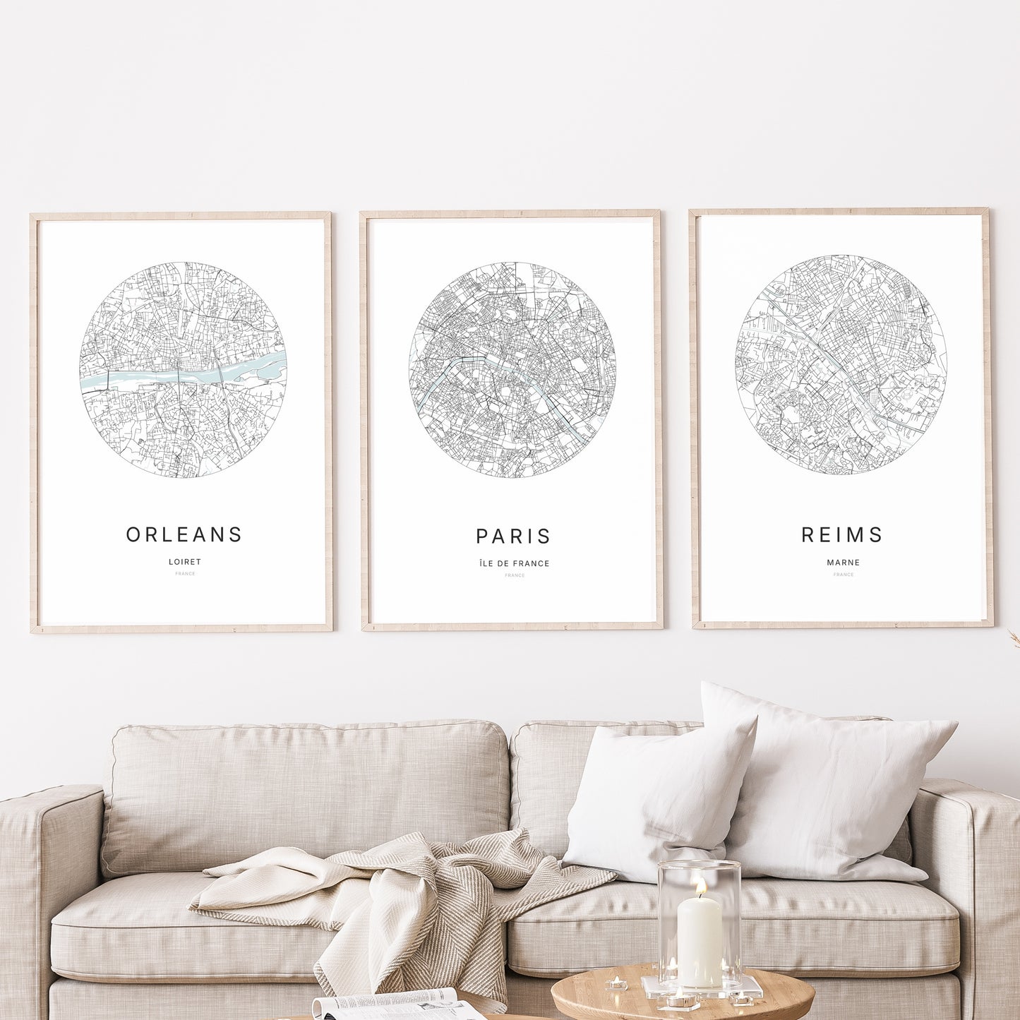 Affiche Pau – Plan minimaliste