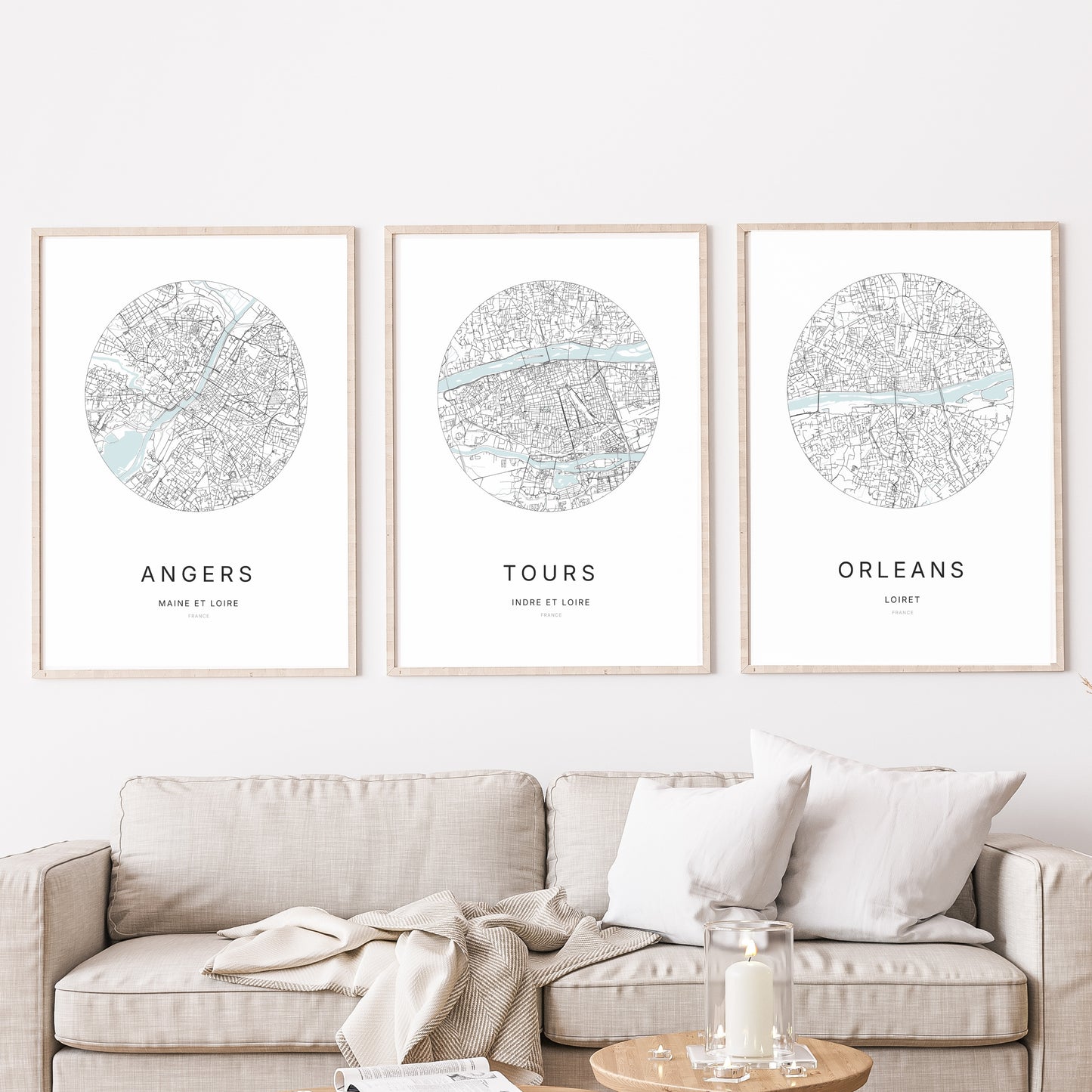 Affiche Tours – Plan minimaliste