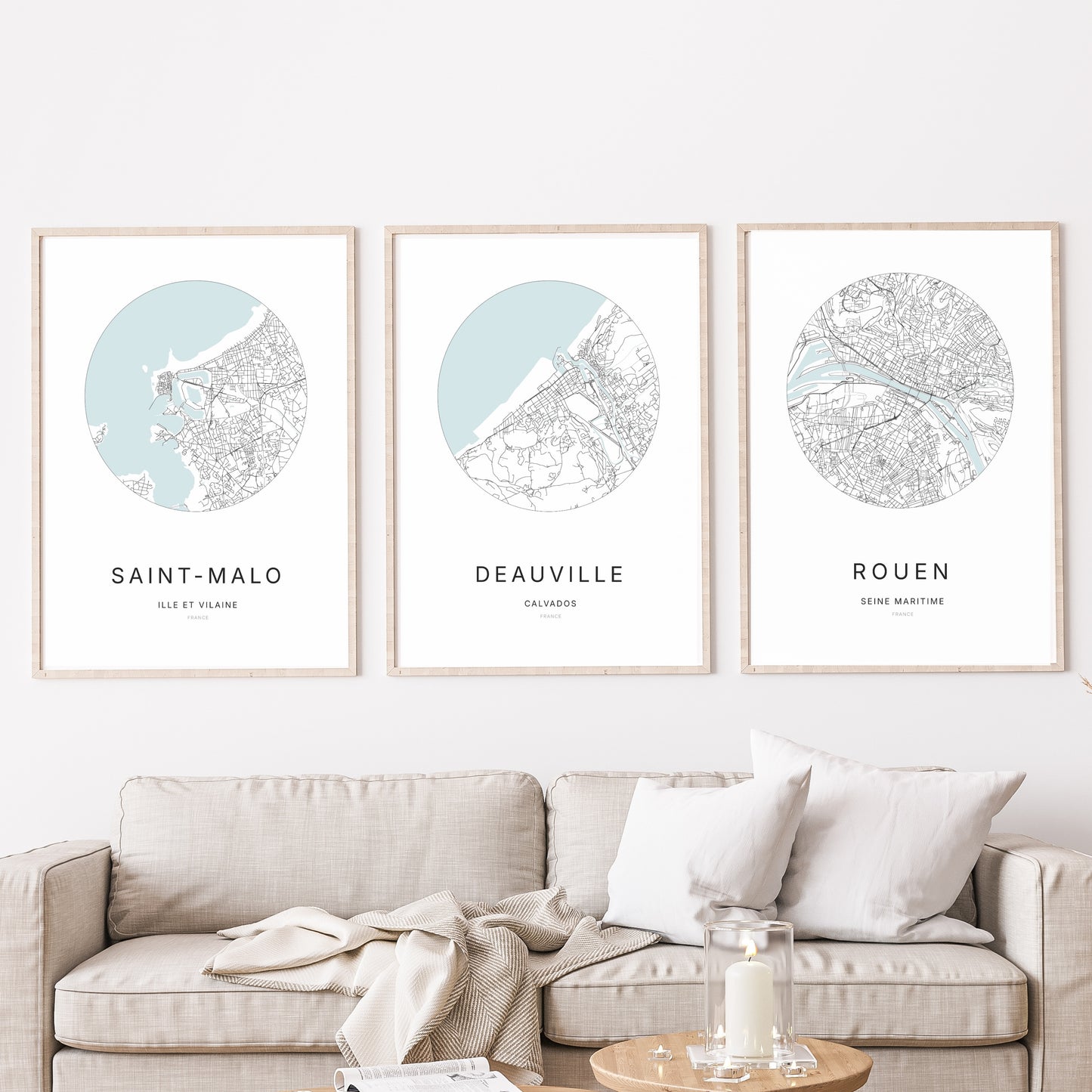 Affiche Deauville – Plan minimaliste