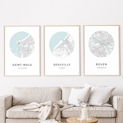 Affiche Deauville – Plan minimaliste