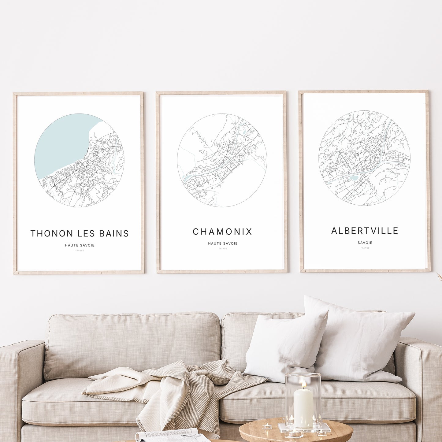 Affiche Chamonix – Plan minimaliste