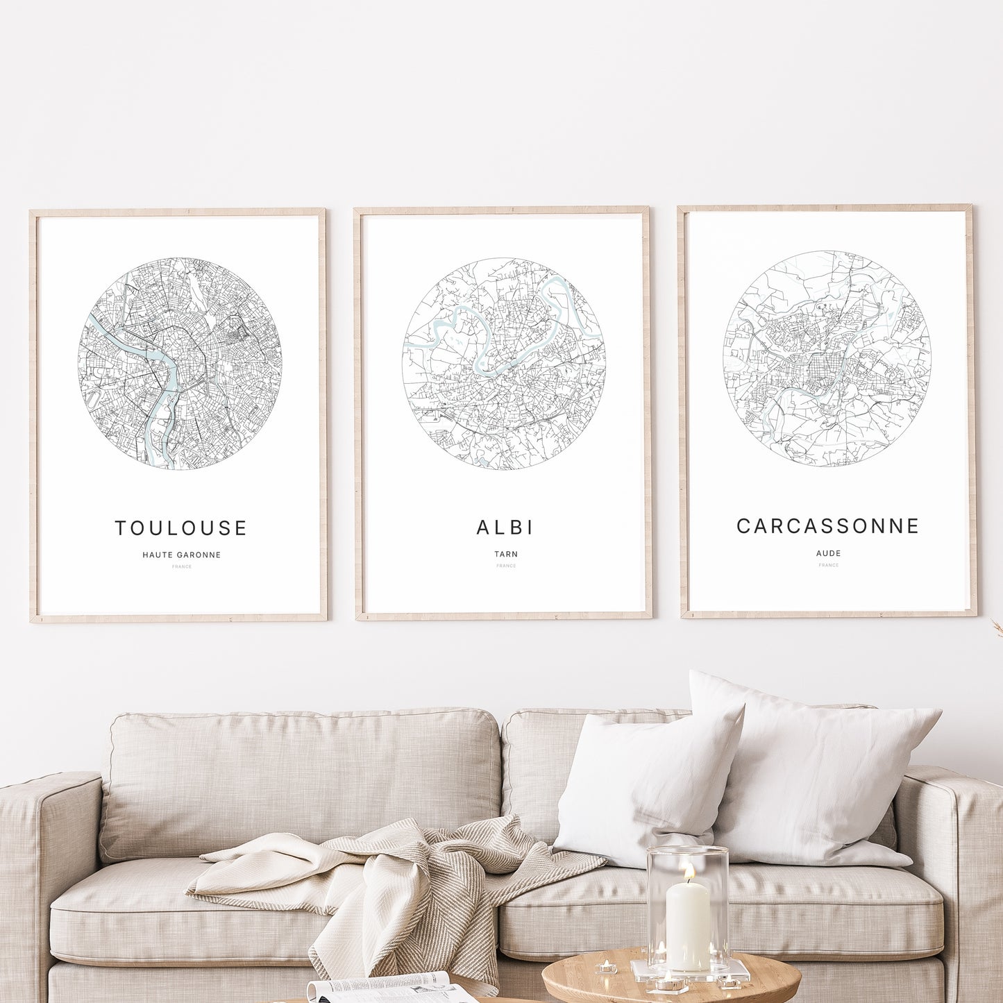 Affiche Albi – Plan minimaliste