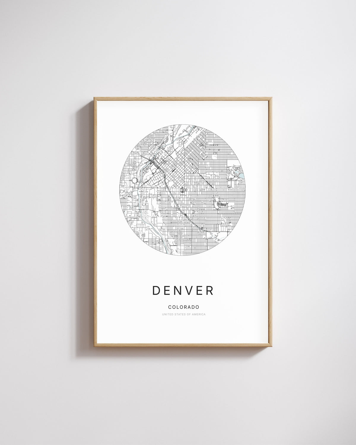Poster représentant le plan de la ville de Denver.