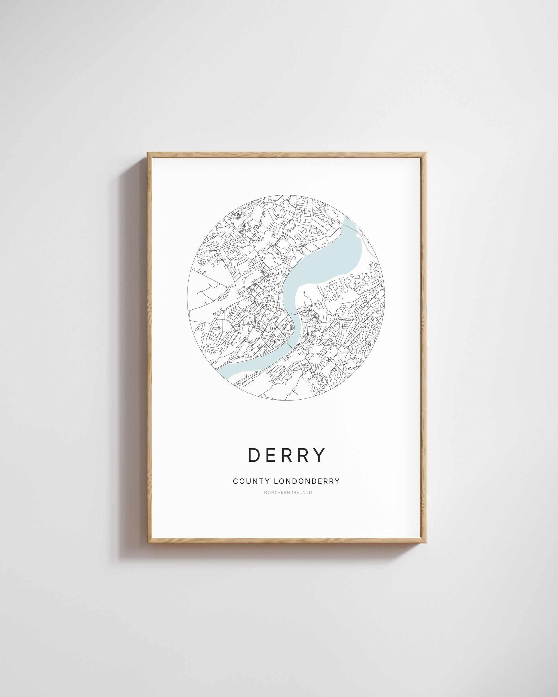 Poster représentant le plan de la ville de Derry.