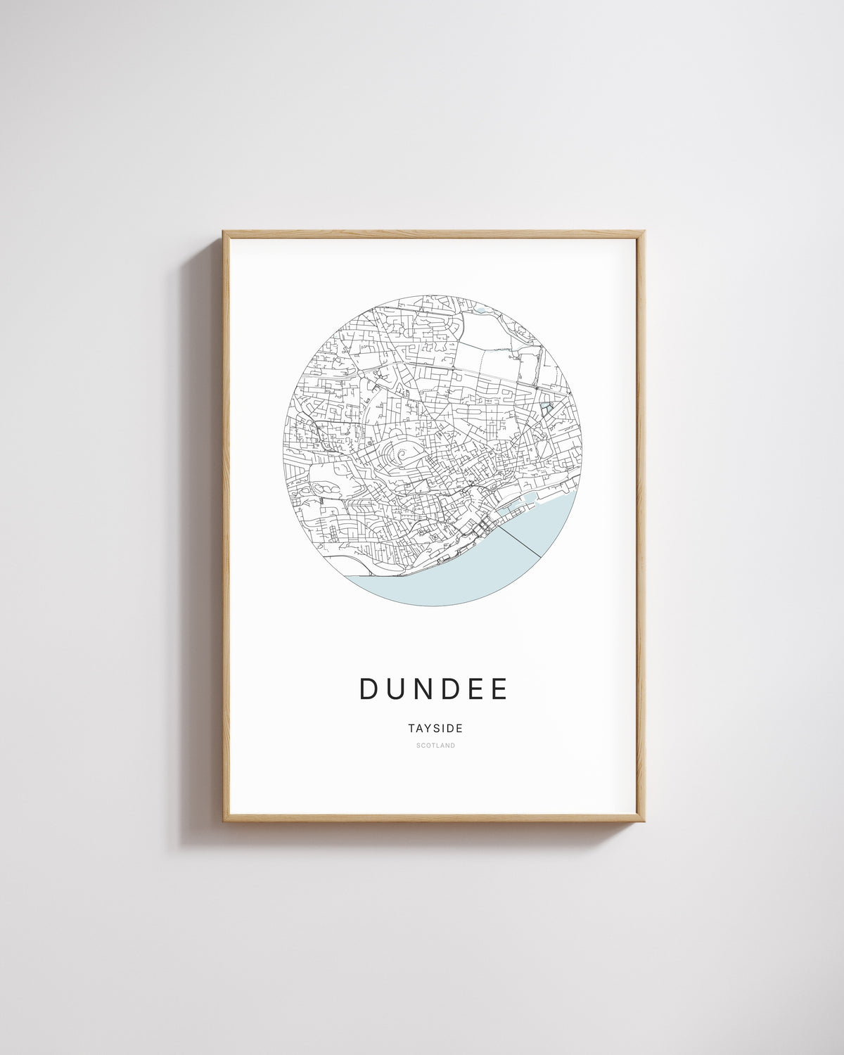 Poster représentant le plan de la ville de Dundee.