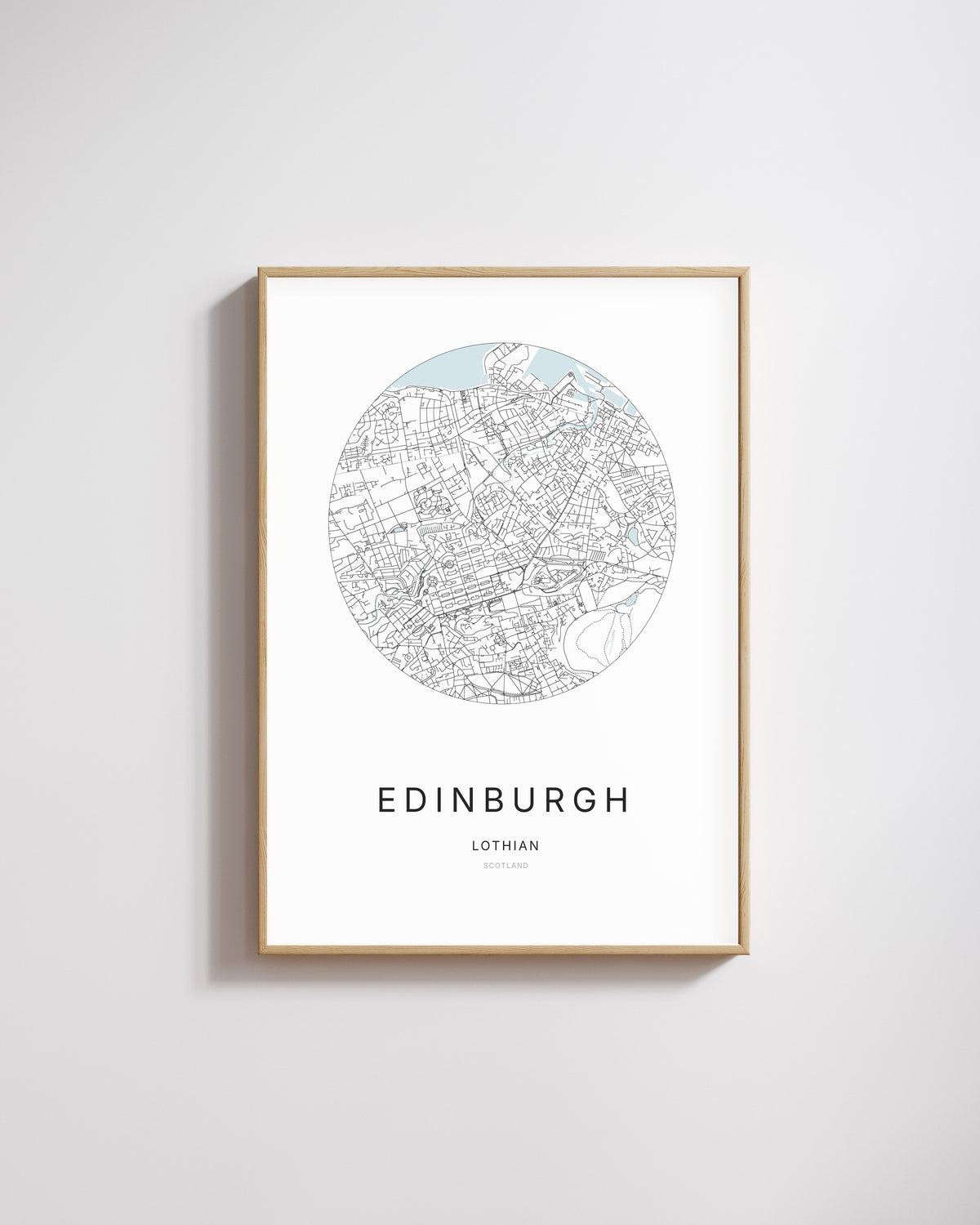 Poster représentant le plan de la ville de Edinburgh.