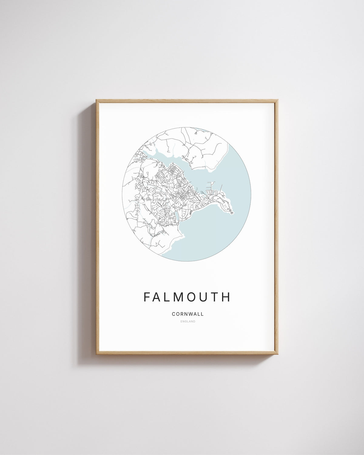 Poster featuring a map of Falmouth.