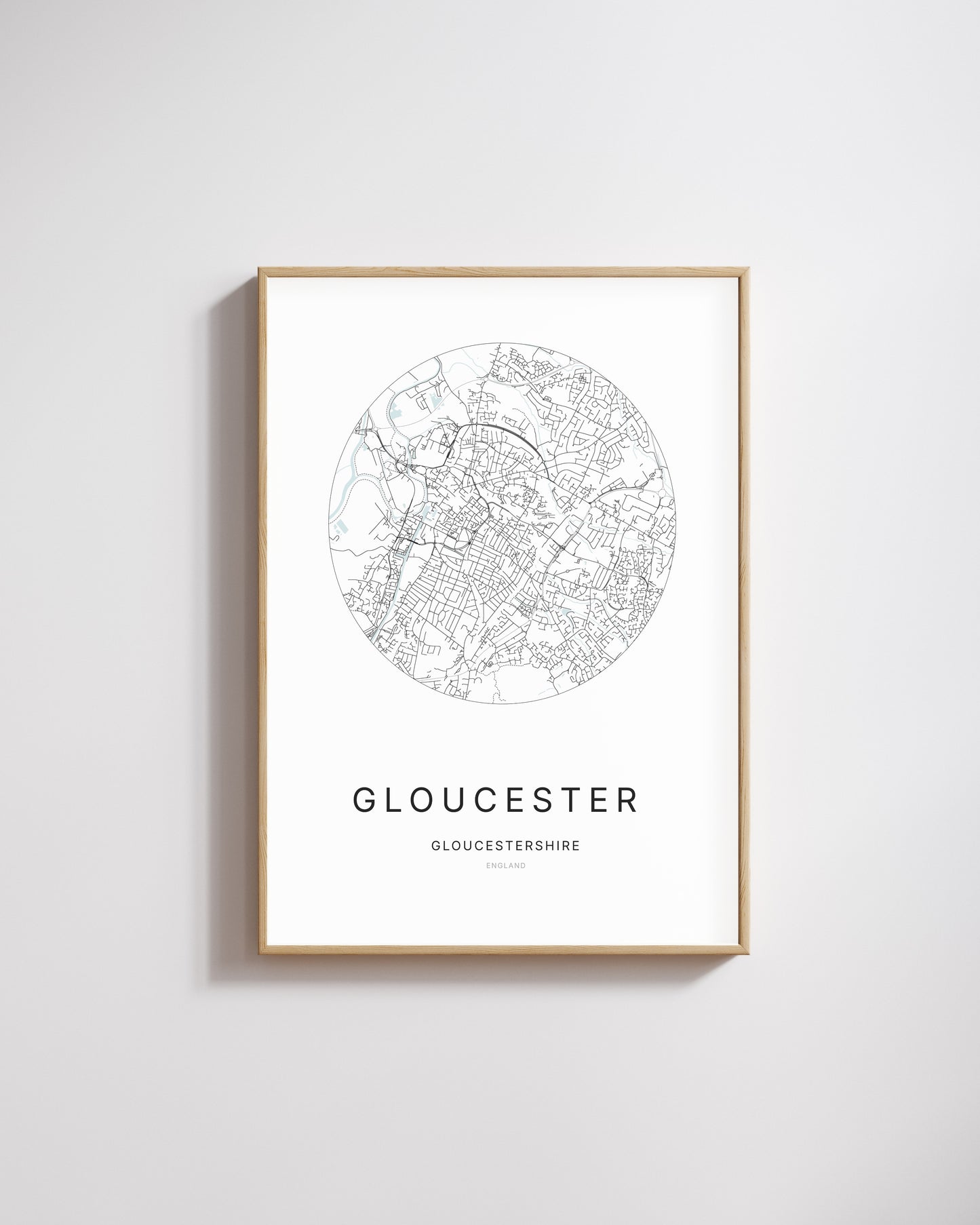 Poster représentant le plan de la ville de Gloucester.