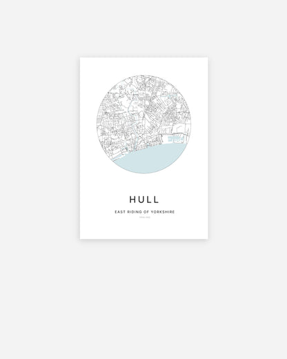 Trio d’affiches de Hull, York et Leeds dans un salon.