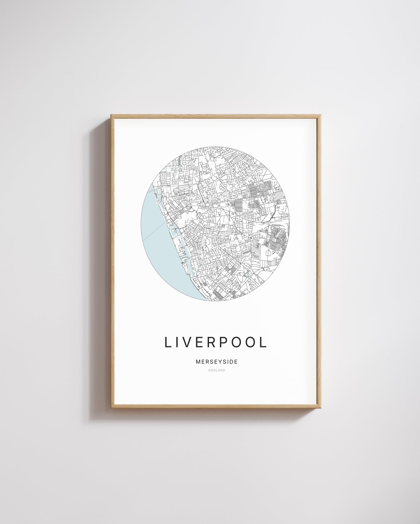 Poster représentant le plan de la ville de Liverpool.