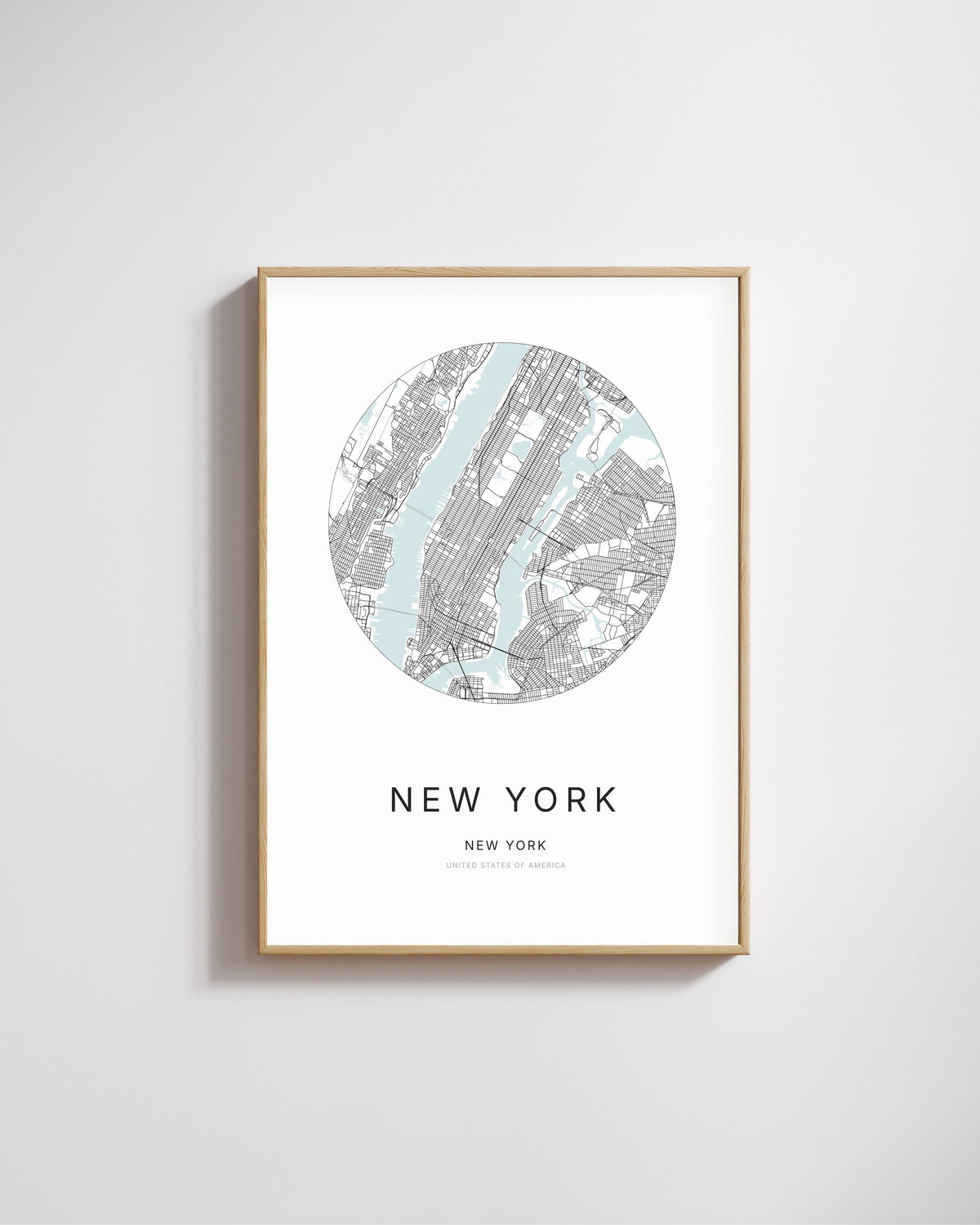 Poster représentant le plan de la ville de New York.