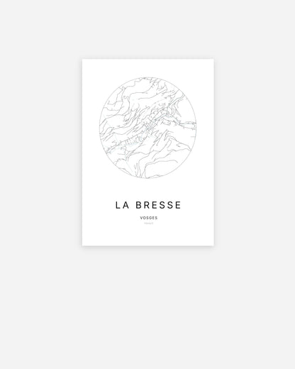 Plan de la ville de La Bresse au design minimaliste.