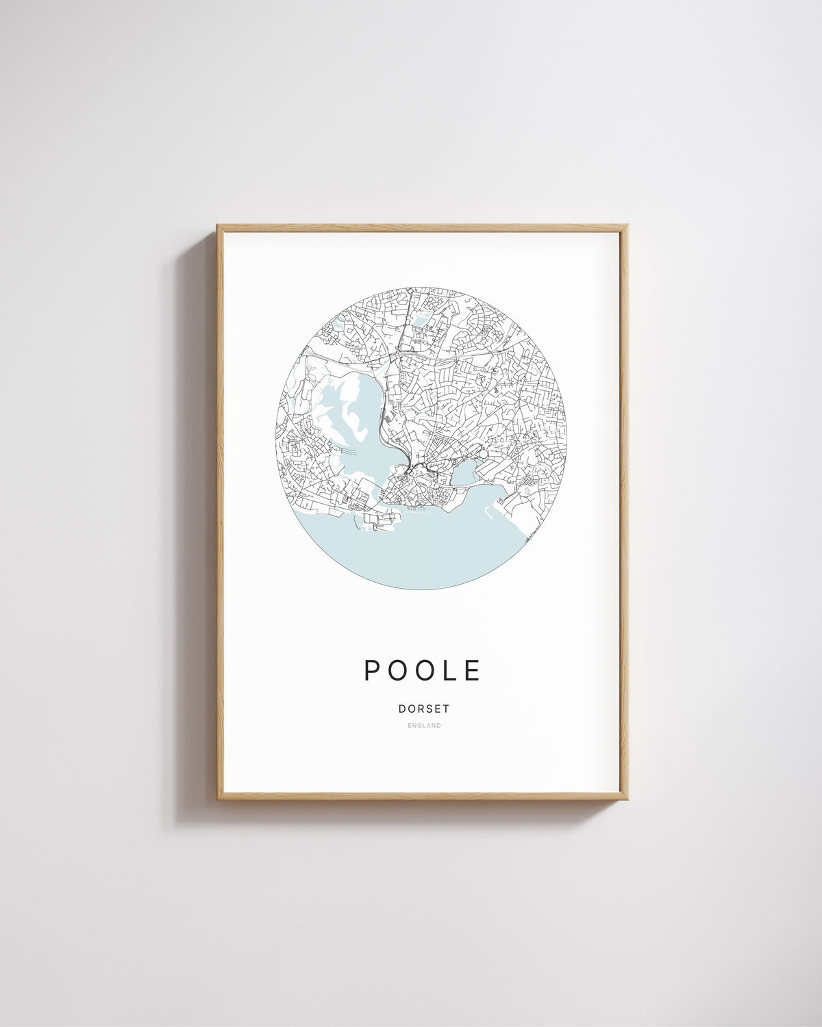 Poster featuring a map of Poole.