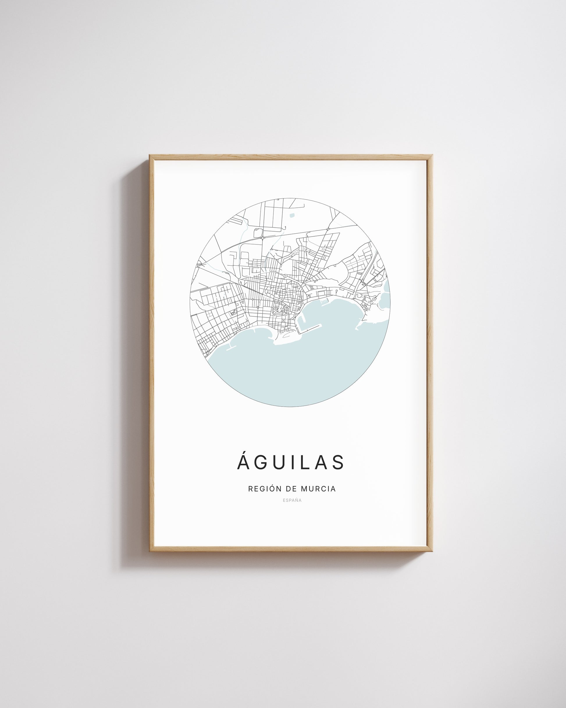 Poster représentant le plan de la ville d'Águilas.