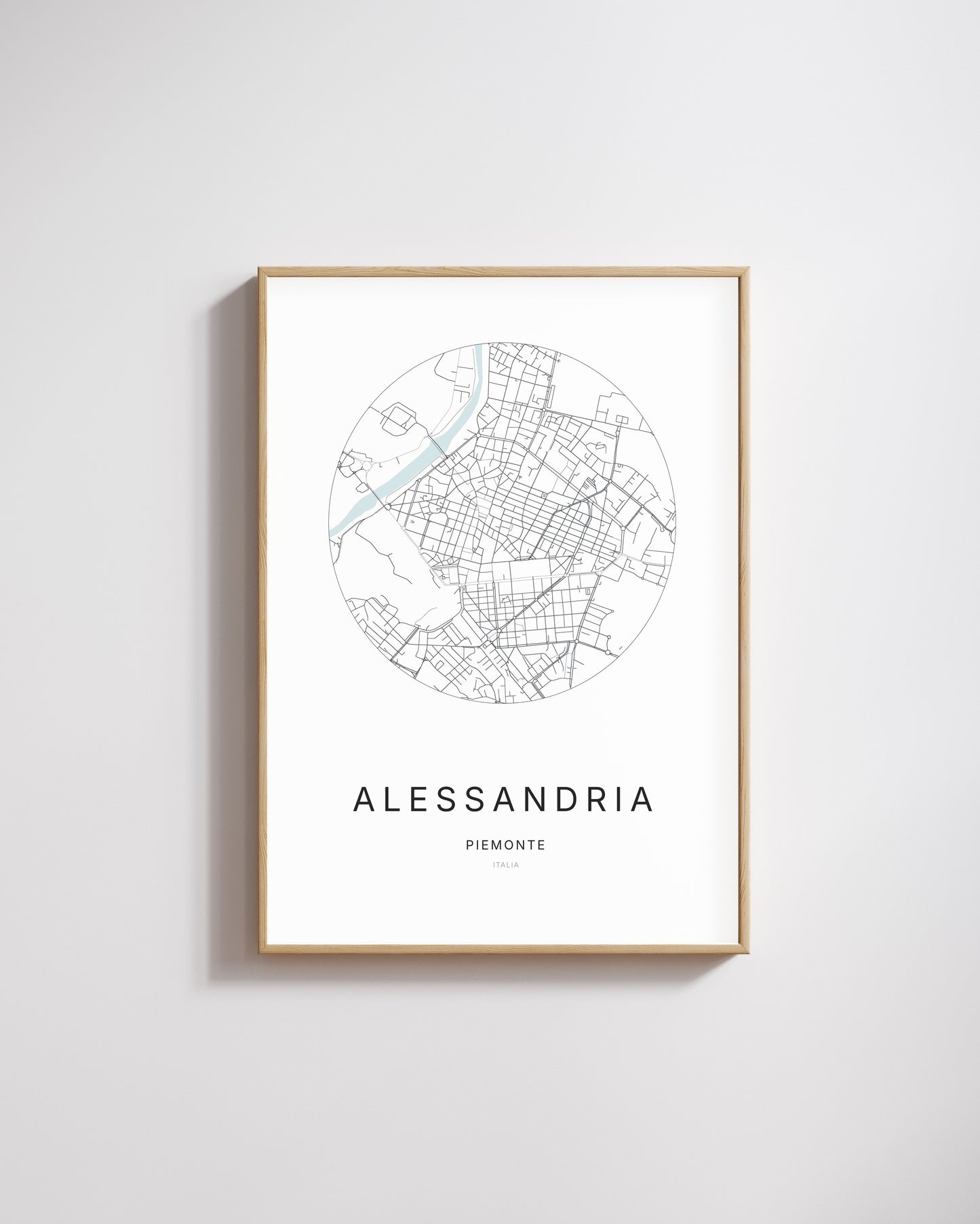 Poster représentant le plan de la ville d'Alessandria.
