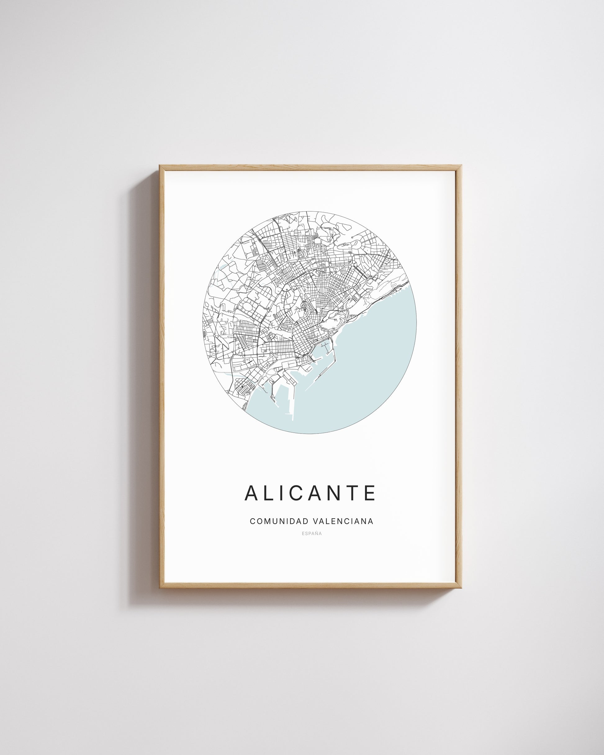 Poster représentant le plan de la ville de Alicante.