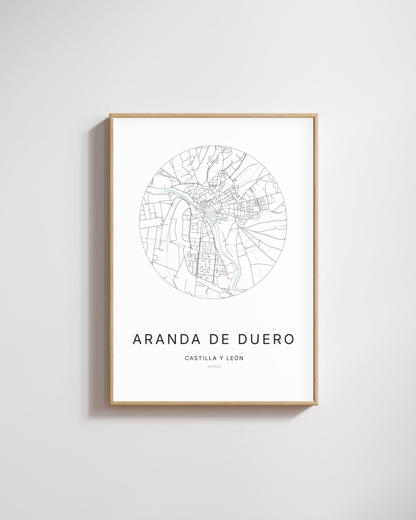 Poster représentant le plan de la ville d'Aranda de Duero.
