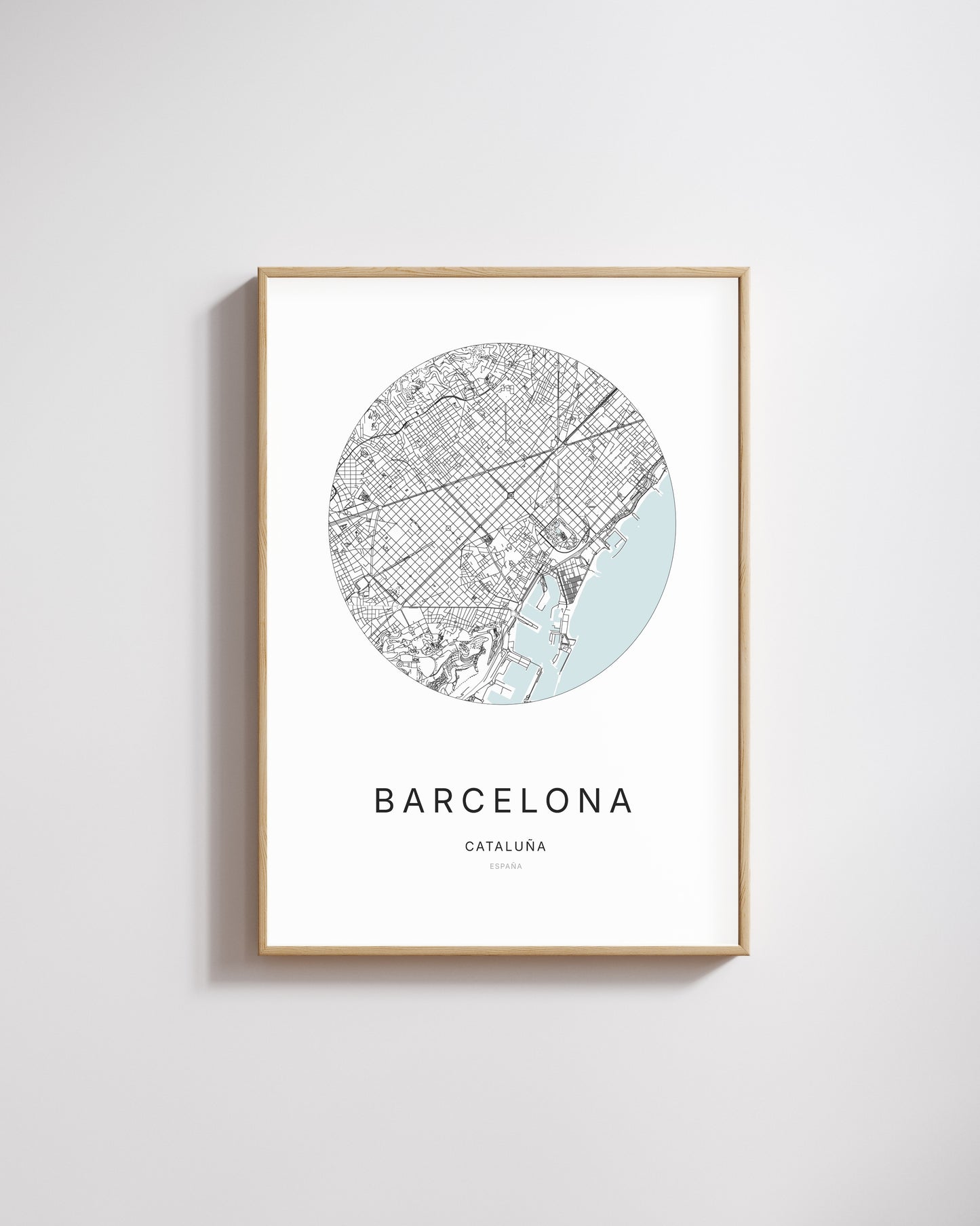 Poster représentant le plan de la ville de Barcelona.