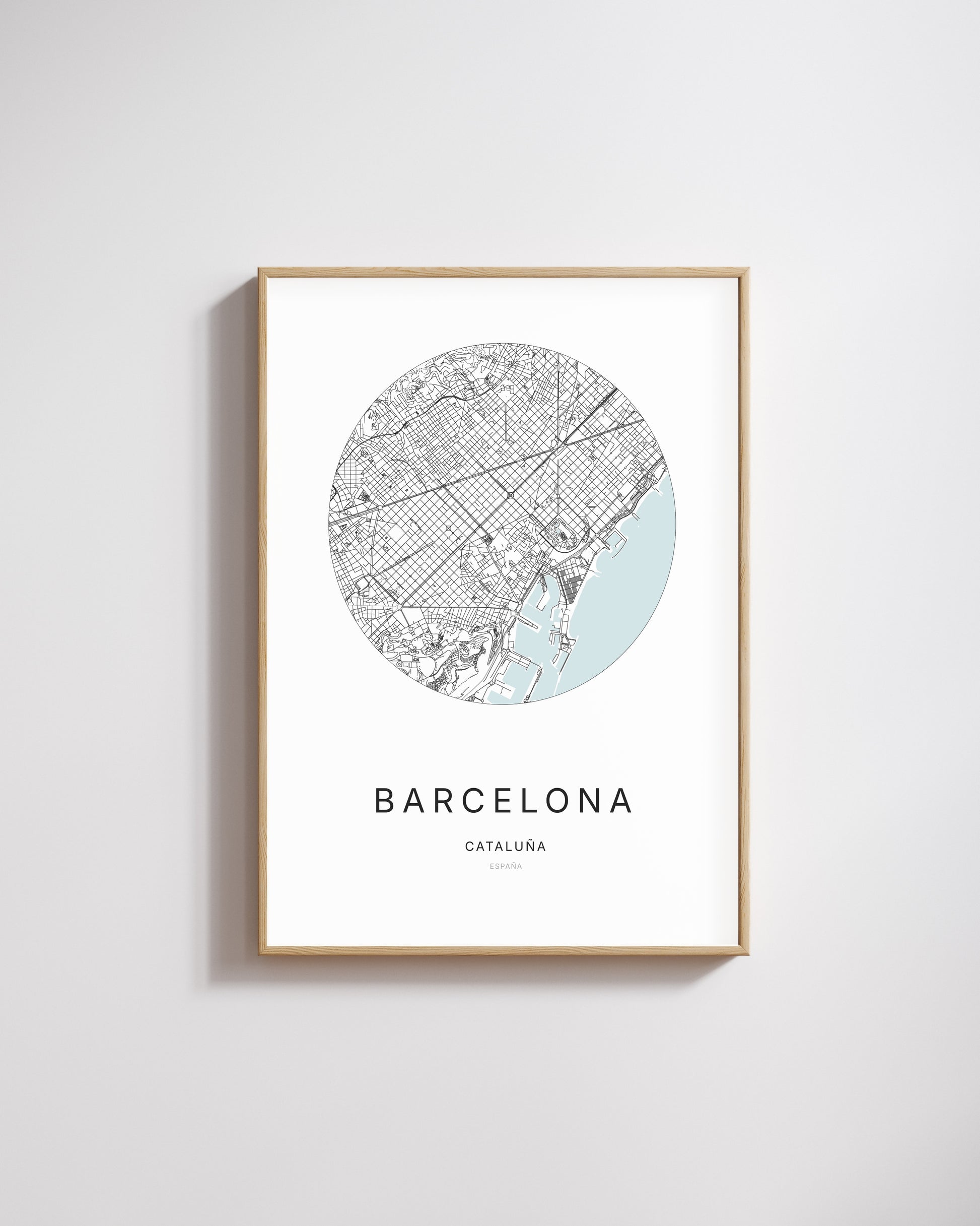 Poster représentant le plan de la ville de Barcelona.