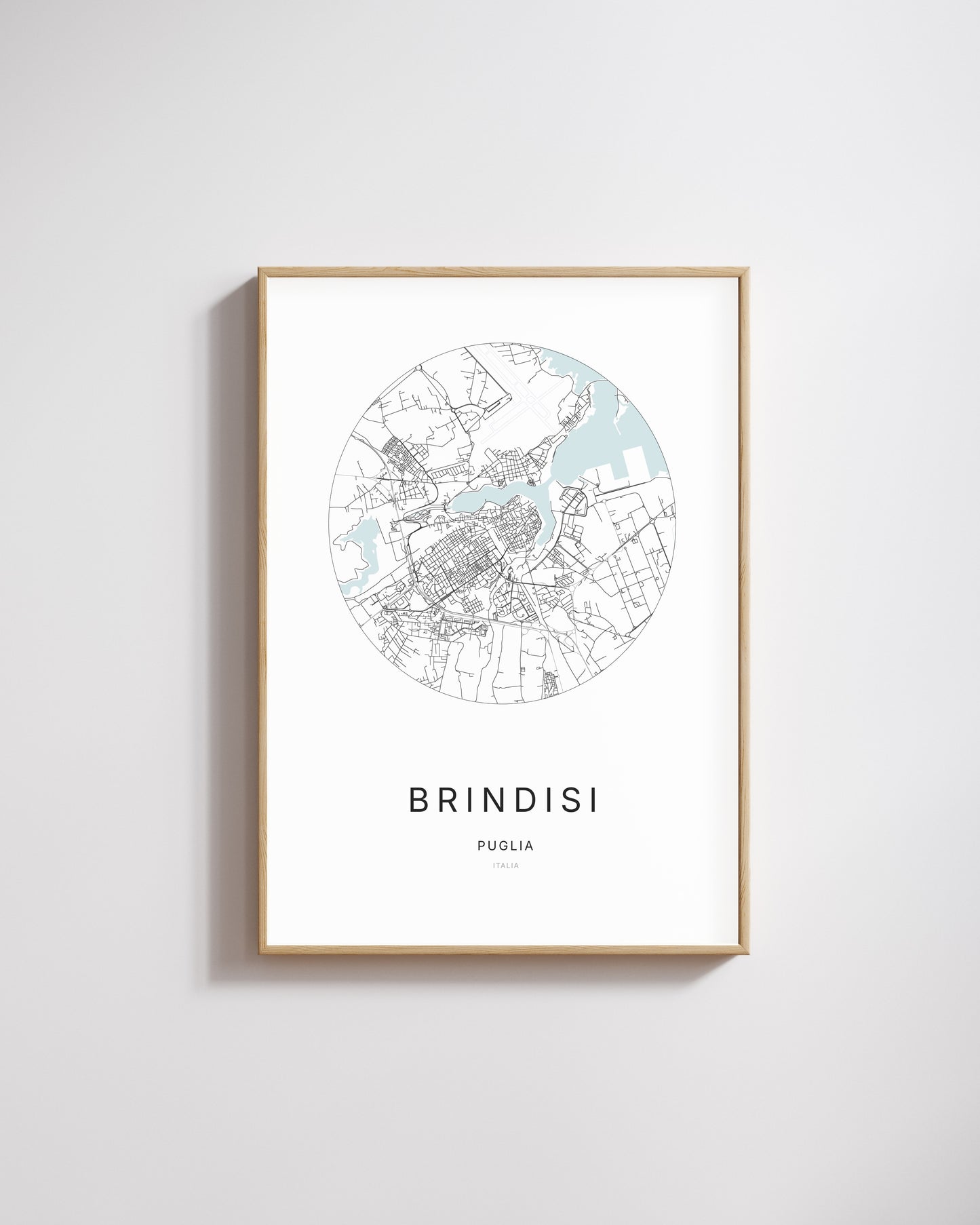 Poster représentant le plan de la ville de Brindisi.
